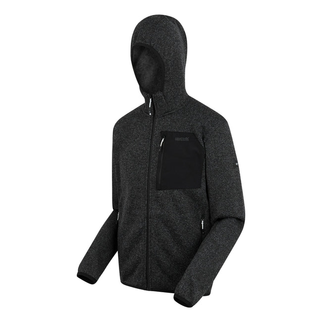 Ash - Side - Regatta Mens Newhill Marl Full Zip Fleece Jacket