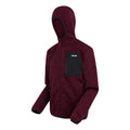 Dark Maroon - Side - Regatta Mens Newhill Marl Full Zip Fleece Jacket