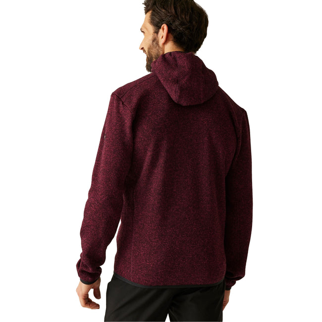 Dark Maroon - Pack Shot - Regatta Mens Newhill Marl Full Zip Fleece Jacket