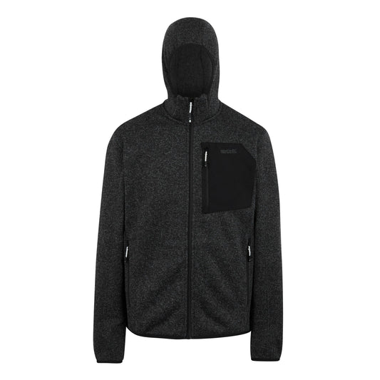 Ash - Front - Regatta Mens Newhill Marl Full Zip Fleece Jacket
