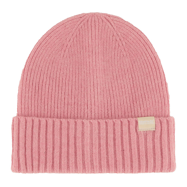 Dusty Rose - Front - Regatta Womens-Ladies Basic Ribbed Beanie