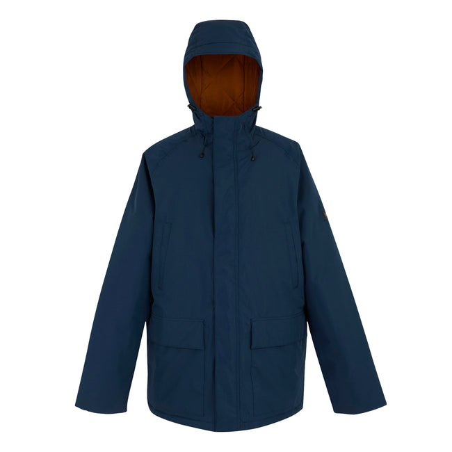 Navy Blue-Glazed Ginger - Front - Regatta Mens Savon Insulated Waterproof Jacket