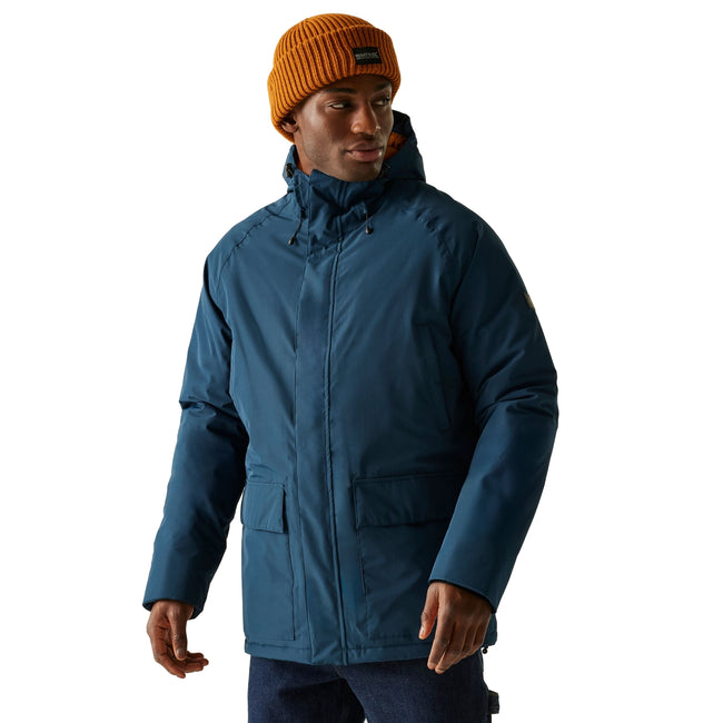 Navy Blue-Glazed Ginger - Lifestyle - Regatta Mens Savon Insulated Waterproof Jacket