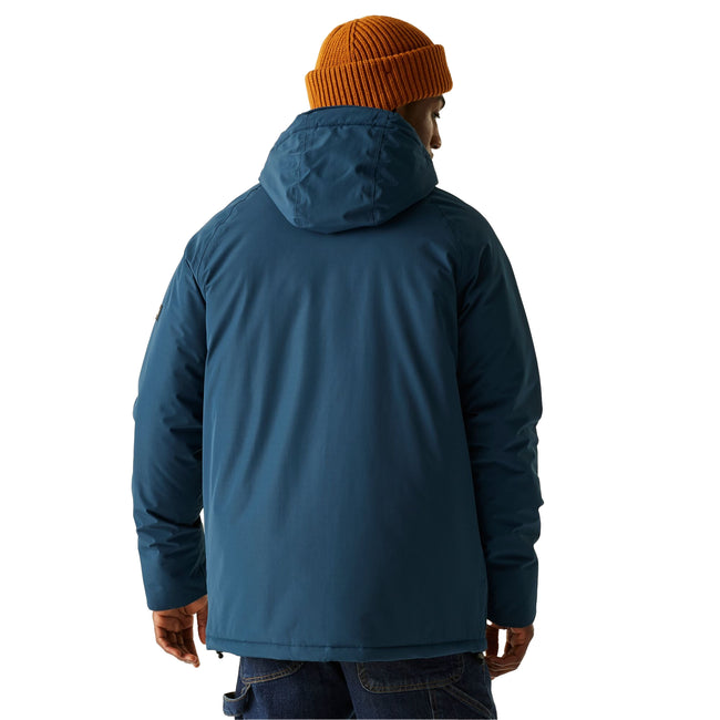 Navy Blue-Glazed Ginger - Pack Shot - Regatta Mens Savon Insulated Waterproof Jacket