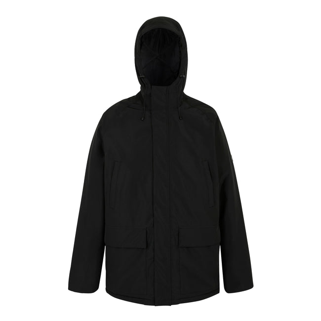 Black-Dark Grey - Front - Regatta Mens Savon Insulated Waterproof Jacket