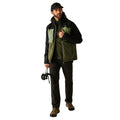 Oil Green-Black-Olive Night - Close up - Regatta Mens Maland Insulated Waterproof Jacket