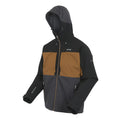 Nut Brown-Black-Ash - Side - Regatta Mens Maland Insulated Waterproof Jacket