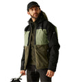 Oil Green-Black-Olive Night - Lifestyle - Regatta Mens Maland Insulated Waterproof Jacket