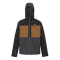 Nut Brown-Black-Ash - Front - Regatta Mens Maland Insulated Waterproof Jacket
