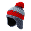 Blue Indigo-Danger Red - Front - Dare 2B Childrens-Kids Ellmau Ear Flaps Beanie