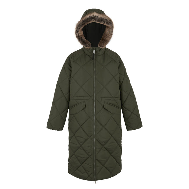 Dark Khaki - Front - Regatta Womens-Ladies Freyla Padded Jacket