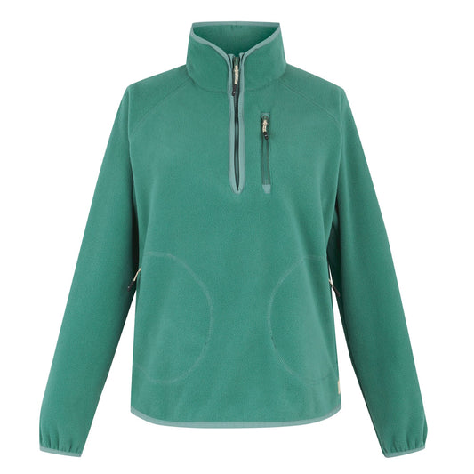 Spruce Green - Front - Regatta Womens-Ladies Frankie Quarter Zip Fleece Top