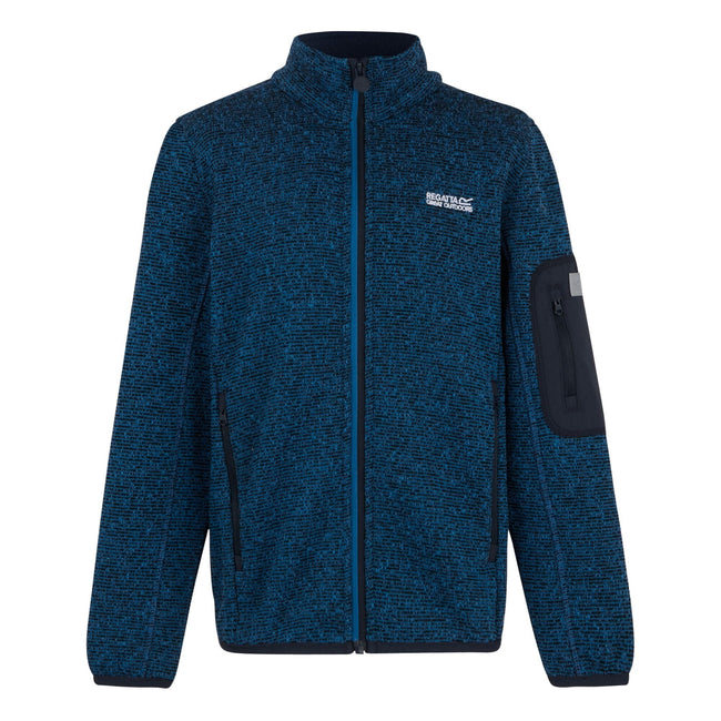 Snorkel Blue-Navy - Front - Regatta Childrens-Kids Newhill Full Zip Fleece Jacket