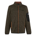 Olive Night-Pumpkin Spice - Front - Regatta Childrens-Kids Newhill Full Zip Fleece Jacket