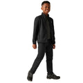 Black - Close up - Regatta Childrens-Kids Newhill Full Zip Fleece Jacket