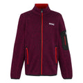 Dark Pimento-Tangerine Tango - Front - Regatta Childrens-Kids Newhill Full Zip Fleece Jacket