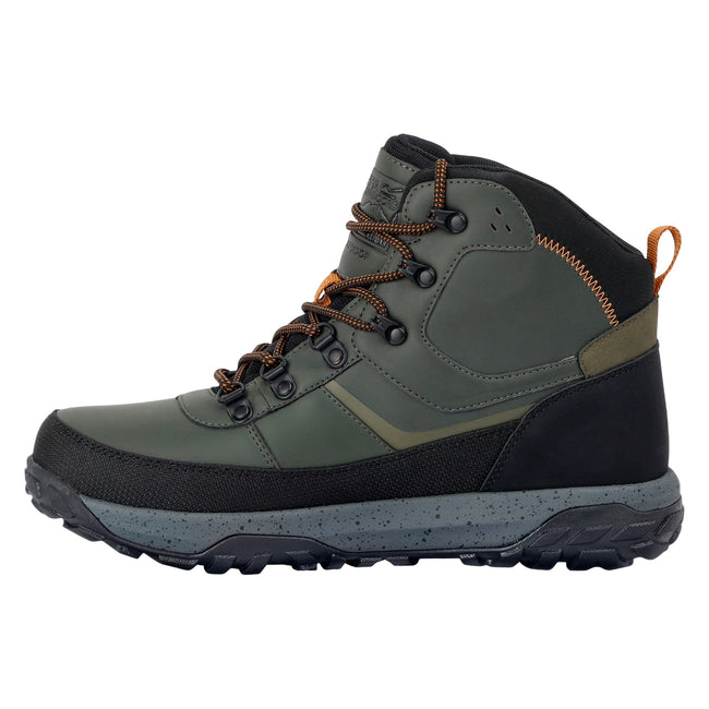 Khaki Green-Pumpkin Spice - Side - Regatta Mens Renford Walking Shoes