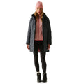 Seal Grey - Close up - Regatta Womens-Ladies Marron Insulated Waterproof Jacket