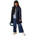 Navy - Close up - Regatta Childrens-Kids Embrie Quilted Padded Jacket