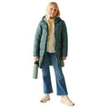 Spruce Green - Close up - Regatta Childrens-Kids Embrie Quilted Padded Jacket