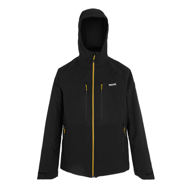 Black-Gold - Front - Regatta Mens Highton Stretch Padded Jacket