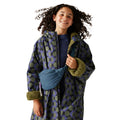 Blue-Dark Olive - Lifestyle - Regatta Childrens-Kids Orla Kiely Spotted Changing Robe