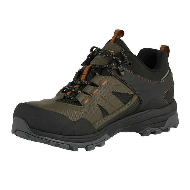 Olive Green - Front - Regatta Mens Regen Low Walking Boots