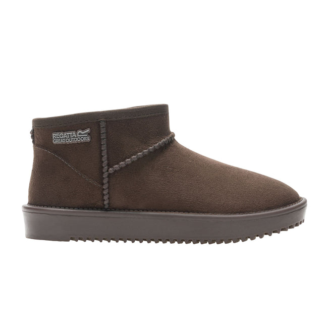 Chocolate - Lifestyle - Regatta Childrens-Kids Risley Waterproof Winter Boots