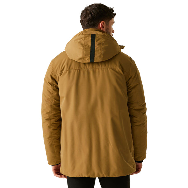 Nut Brown-Black - Pack Shot - Regatta Mens Marron Insulated Waterproof Jacket