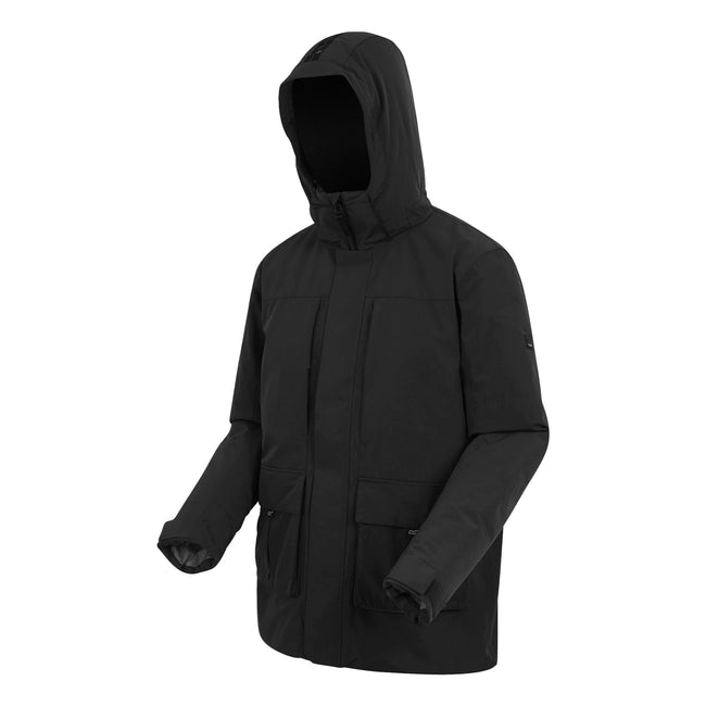 Black - Side - Regatta Mens Marron Insulated Waterproof Jacket