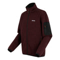 Dark Maroon - Side - Regatta Mens Newhill Marl Full Zip Fleece Jacket