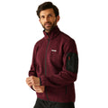 Dark Maroon - Lifestyle - Regatta Mens Newhill Marl Full Zip Fleece Jacket