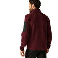 Dark Maroon - Pack Shot - Regatta Mens Newhill Marl Full Zip Fleece Jacket