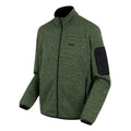 Oil Green - Side - Regatta Mens Newhill Marl Full Zip Fleece Jacket