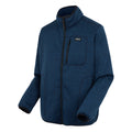 Navy - Side - Regatta Mens Barlee Marl Full Zip Fleece Jacket