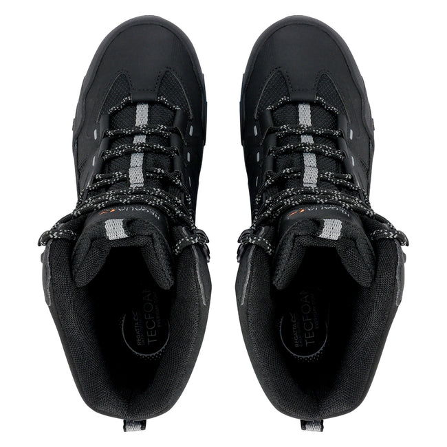 Black - Pack Shot - Regatta Mens Regen Walking Shoes