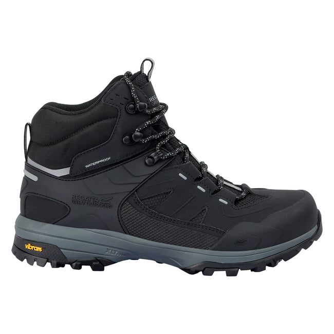 Black - Side - Regatta Mens Regen Walking Shoes