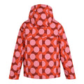 Red - Back - Regatta Girls Orla Kiely Waterproof Jacket