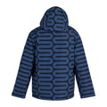 Blue - Back - Regatta Girls Orla Kiely Waterproof Jacket