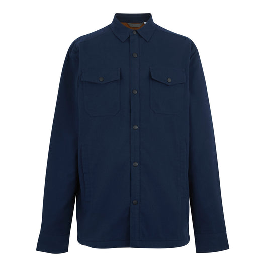 Navy Blue-Glazed Ginger - Front - Regatta Mens Spennith Plain Shirt Jacket