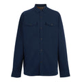 Navy Blue-Glazed Ginger - Front - Regatta Mens Spennith Plain Shirt Jacket