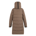 Mocha-Black - Back - Regatta Womens-Ladies Eryn Padded Jacket