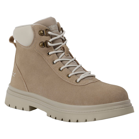 Taupe-Beige - Front - Regatta Womens-Ladies Whinton Suede Boots