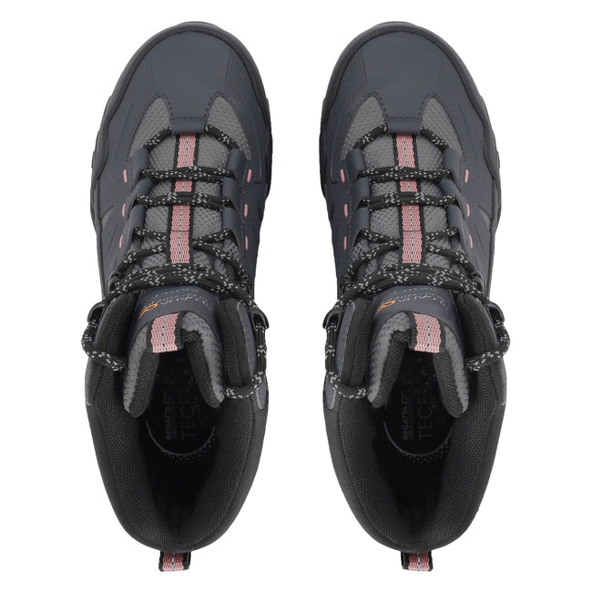 Seal Grey-Dusty Rose - Close up - Regatta Womens-Ladies Regen Walking Boots