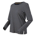 Navy-Light Vanilla - Lifestyle - Regatta Womens-Ladies Federica Stripe Long-Sleeved T-Shirt