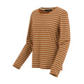 Glazed Ginger-Light Vanilla - Side - Regatta Womens-Ladies Federica Stripe Long-Sleeved T-Shirt