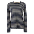 Navy-Light Vanilla - Back - Regatta Womens-Ladies Federica Stripe Long-Sleeved T-Shirt