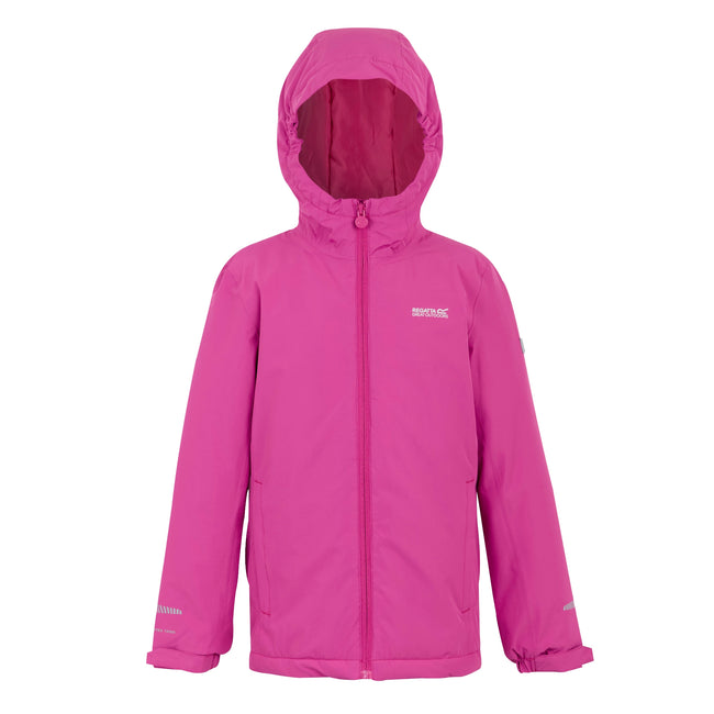 Raspberry Pink - Front - Regatta Childrens-Kids Hurdle Insulated Waterproof Jacket