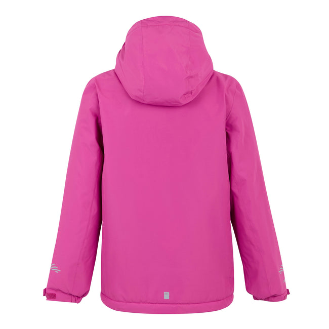 Raspberry Pink - Back - Regatta Childrens-Kids Hurdle Insulated Waterproof Jacket