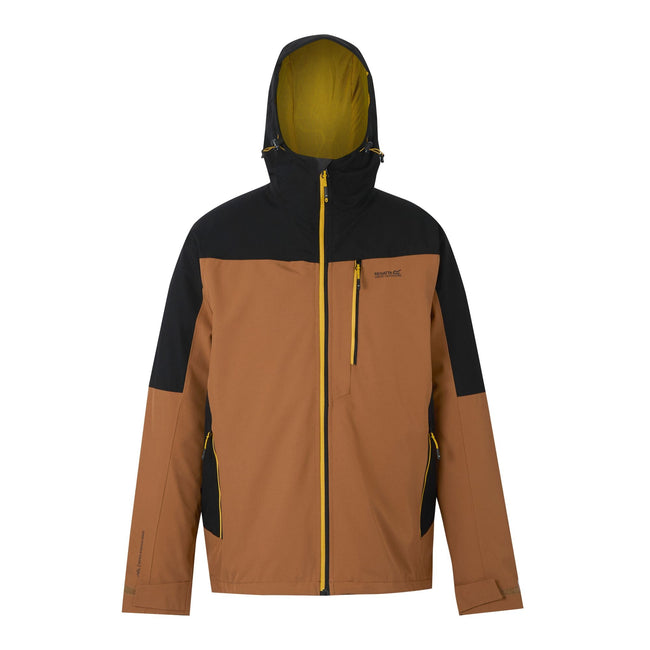 Nut Brown-Black - Front - Regatta Mens Wentwood 3 in 1 Jacket